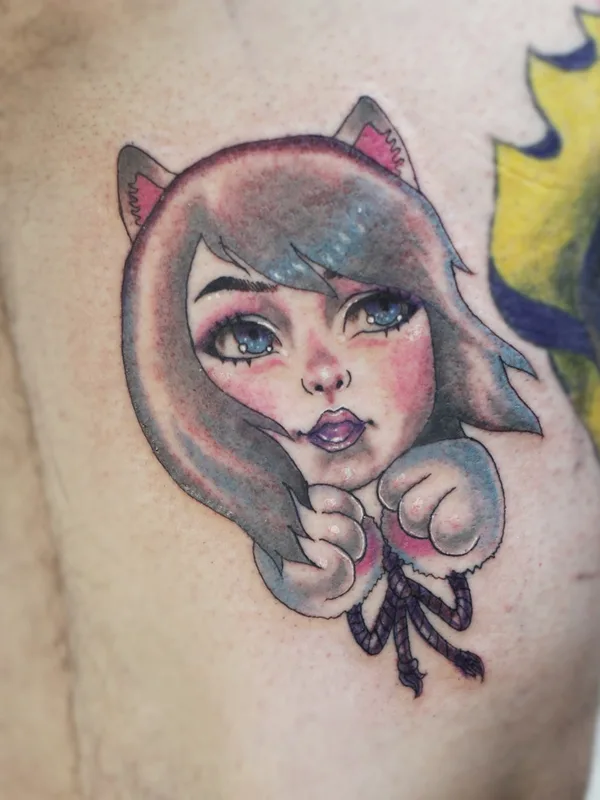 color anime Tatuagem em thigh #57083 | Tatuador Anna Guskova