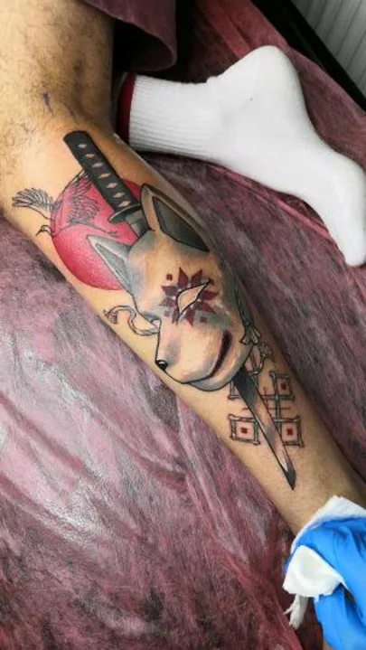 color japanese Tatuagem em forearm #57088 | Tatuador Anna Guskova