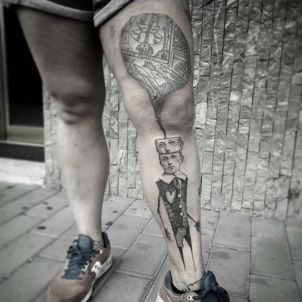 Дотворк tattoo by Otto D’Ambra in London