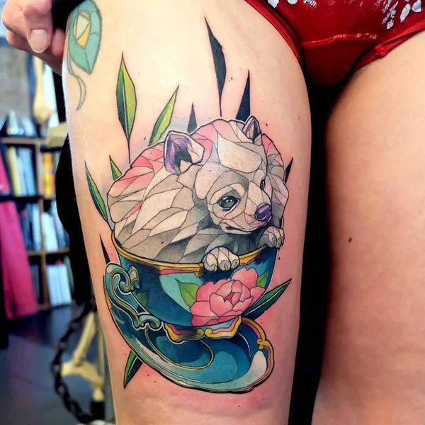 Нью Скул tattoo by Dusty Brasseur in Paris