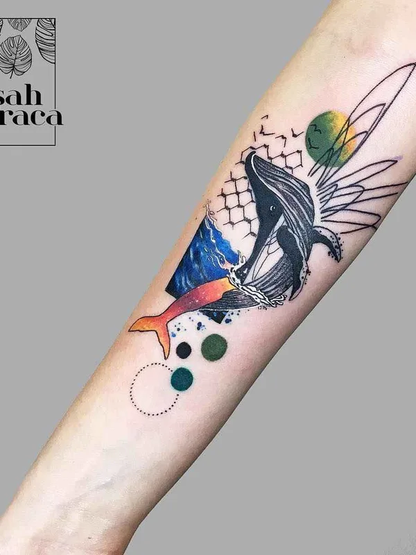 color illustrative татуировка на forearm #4688 | Тату мастер Gülşah KARACA