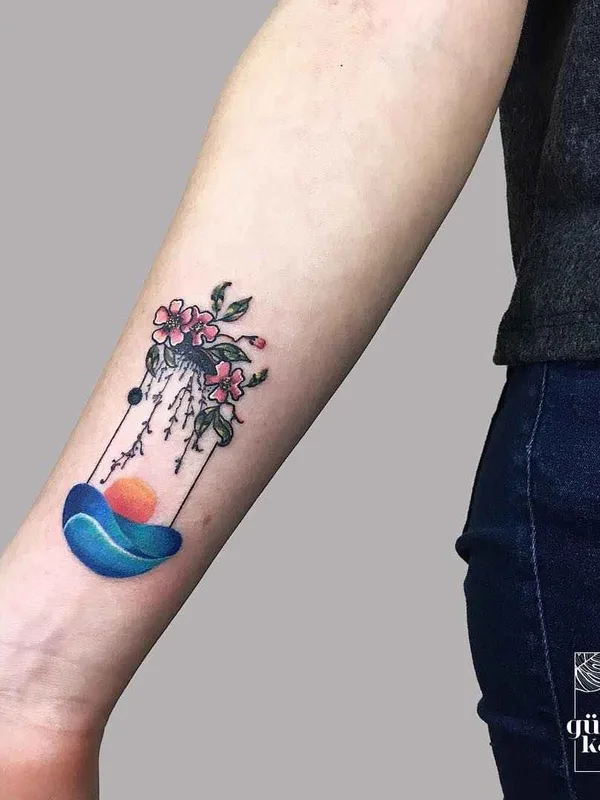 female color illustrative татуировка на forearm #4684 | Тату мастер Gülşah KARACA