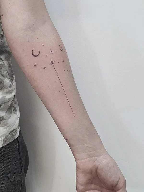 black fineline татуировка на forearm #37426 | Тату мастер Anna Voevodina
