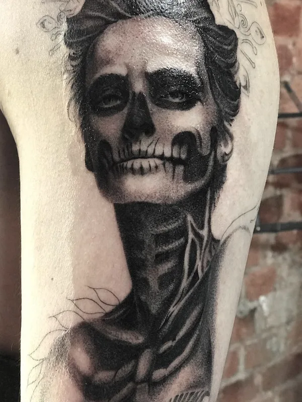 black and grey black and grey татуировка на upper arm #37429 | Тату мастер Anna Voevodina