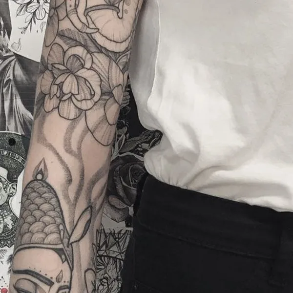 Дотворк tattoo by Anna Voevodina in Калининград