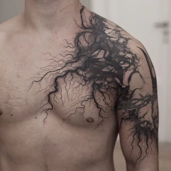 Graphic tattoo by Константин Строкин in Los Angeles