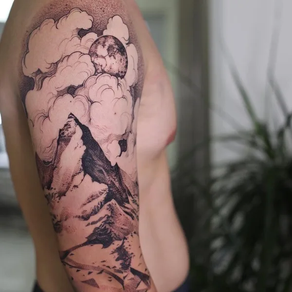 Graphic tattoo by Константин Строкин in Los Angeles