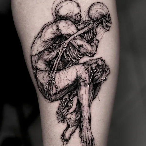 Graphic tattoo by BK in Seoul