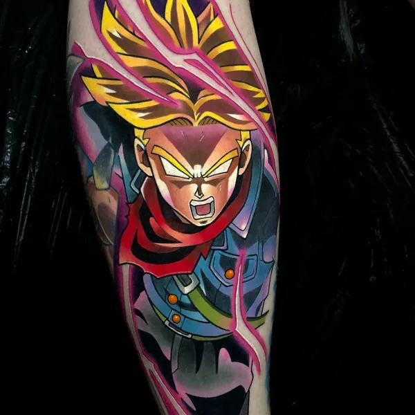 New School tattoo by Dane Grannon