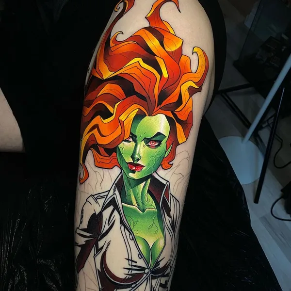 New School tattoo by Dane Grannon
