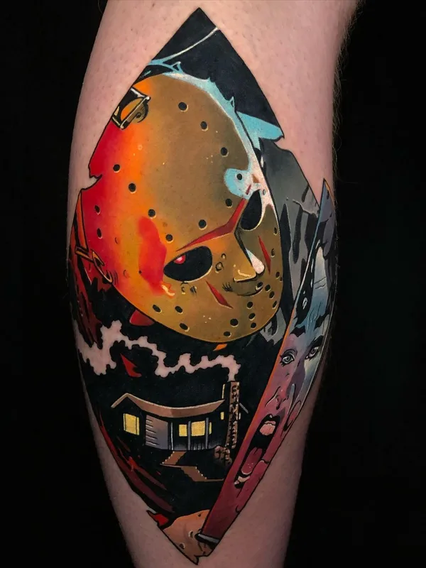 color illustrative Tatuaggio su calf #42322 | Tatuatore Dane Grannon