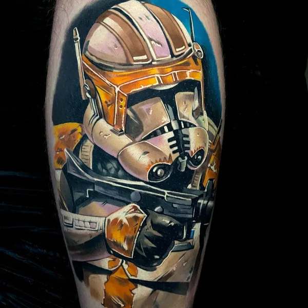 New School tattoo by Dane Grannon