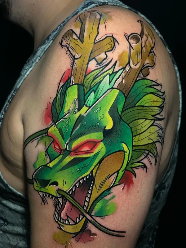 color anime Tatuaggio su shoulder #42328 | Tatuatore Dane Grannon