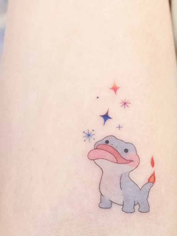 color cartoon Tatuaggio su thigh #75197 | Tatuatore tattooist_arar