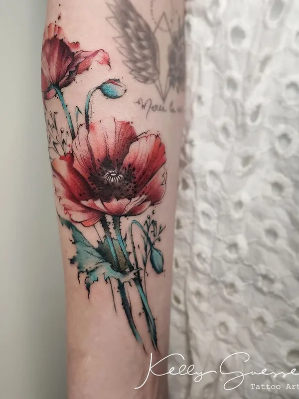 color watercolor татуировка на forearm #45874 | Тату мастер Kelly Guesser