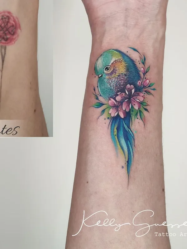 color watercolor татуировка на forearm #45872 | Тату мастер Kelly Guesser