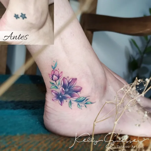 Watercolor tattoo by Kelly Guesser in Toledo