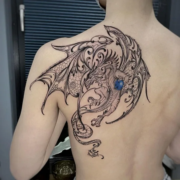 Feminine tattoo by Елена Баски in Moscow