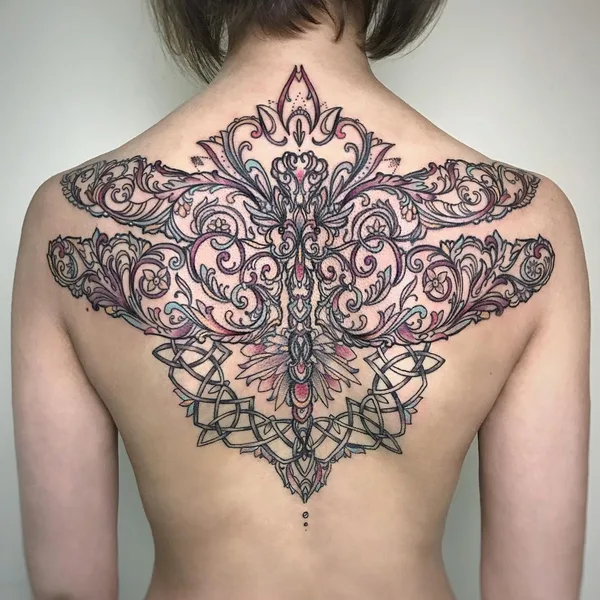 Feminine tattoo by Елена Баски in Moscow