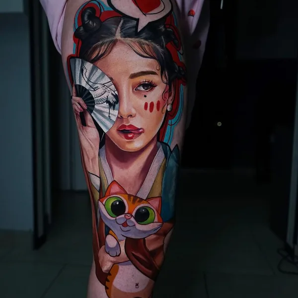 Портретная tattoo by Дарья Пироженко in Краснодар