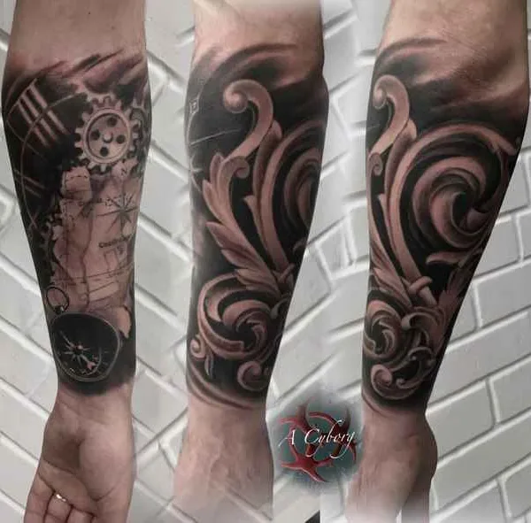 black and grey black and grey татуировка на forearm #16190 | Тату мастер Alexei Efimov