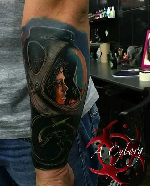 color realism татуировка на full sleeve #16186 | Тату мастер Alexei Efimov