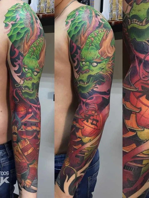 New School tattoo by Дмитрий Набока in Düsseldorf