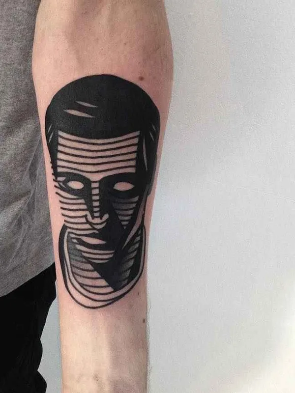 black blackwork tattoo auf forearm #14344 | Tätowierer Денис Марахин