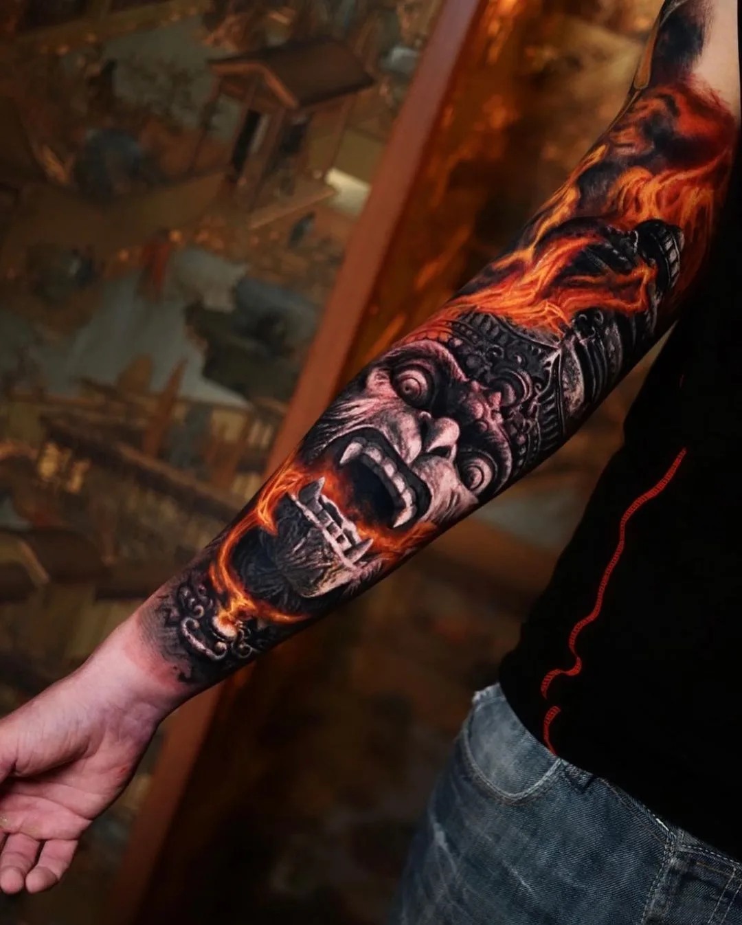 Horror tattoo by Adrian Sanchez