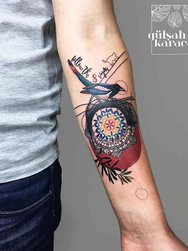 color illustrative татуировка на forearm #4689 | Тату мастер Gülşah KARACA