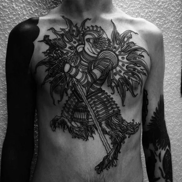 engraving tattoo by Alexander Grim in Praha