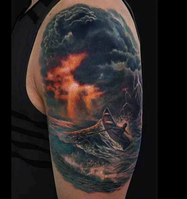 color realism tattoo on upper arm #256 | Tattoo Artist Jamie Lee Parker