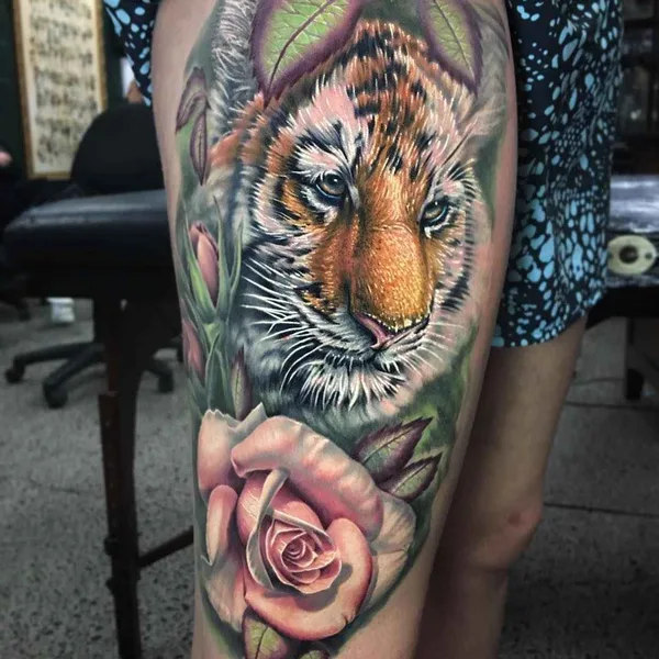 Portrait tattoo by Ben Kaye in Orewa