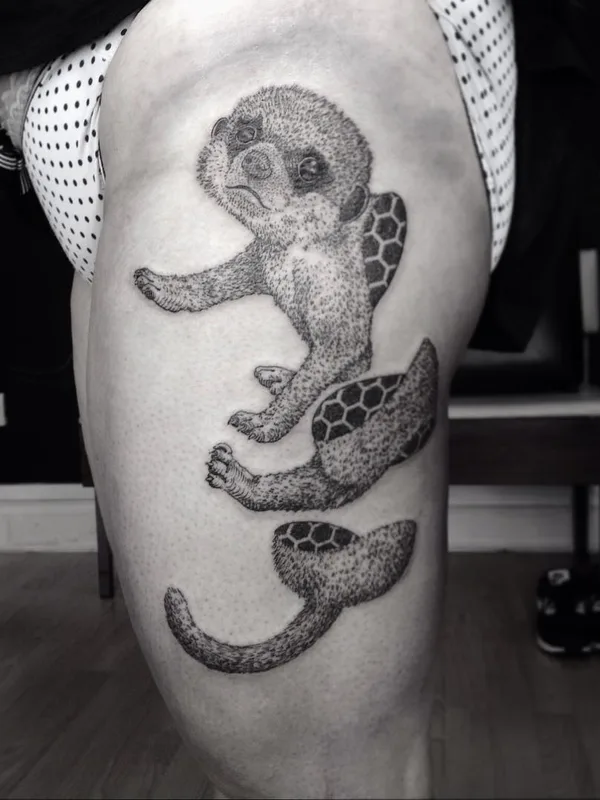 black and grey black and grey tatuaje en thigh #4974 | Tatuador Otto D’Ambra