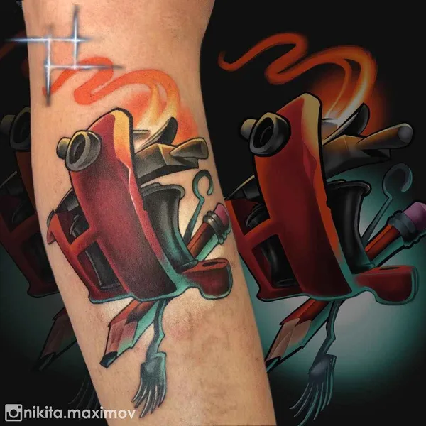 New School tattoo by Никита Максимов in Moscow