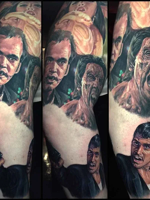 color photorealism татуировка на full sleeve #8853 | Тату мастер Paul Acker