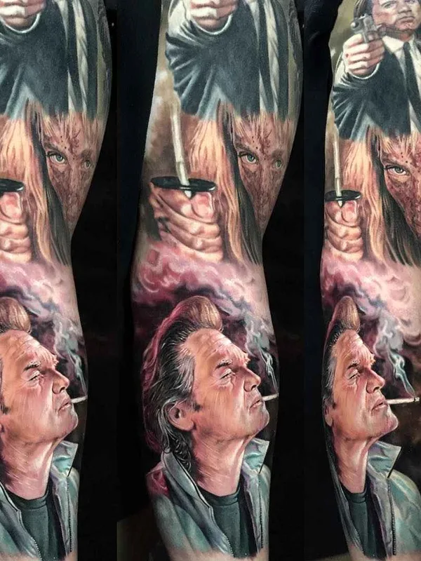 color realism татуировка на full sleeve #8860 | Тату мастер Paul Acker