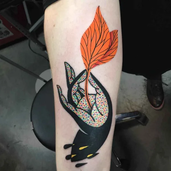 Graphic tattoo by Aleksy Marcinow in Warszawa