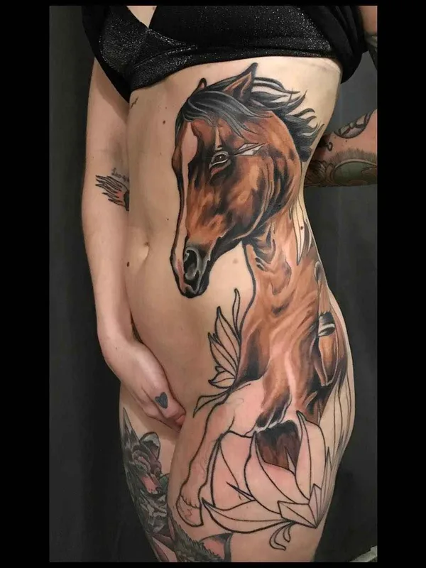 female color realism татуировка на side #5257 | Тату мастер Brian Povak