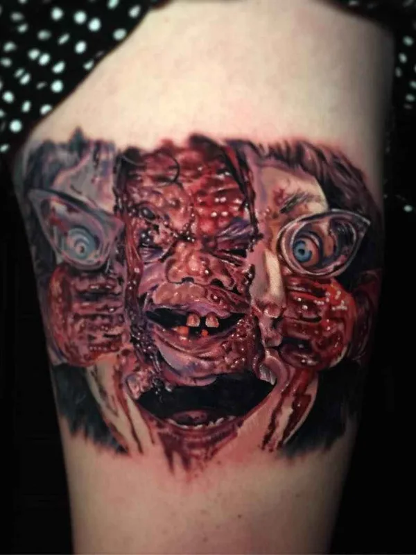 color realism татуировка на thigh #8852 | Тату мастер Paul Acker