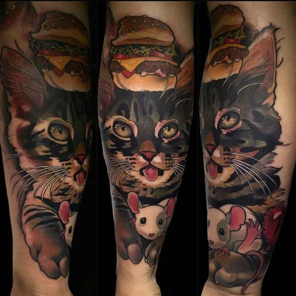 New School tattoo by Aniela Dahlgren in Stockholm