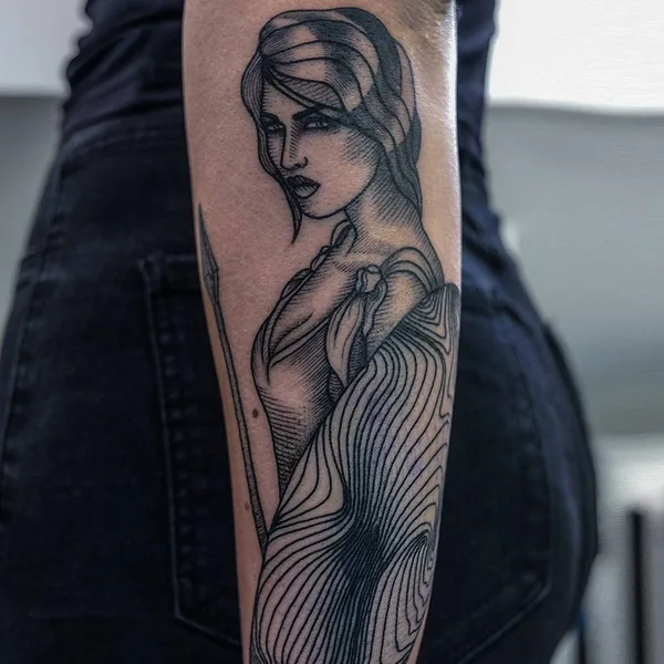 черная tattoo by  Zamyatina Mariya in Тюмень