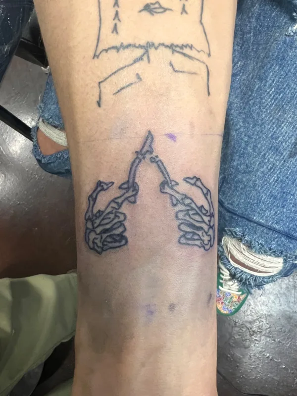 black linework татуировка на forearm #63006 | Тату мастер Jawuan bryant
