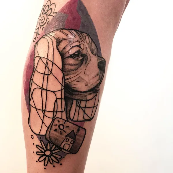 Abstract tattoo by Shiran Koro in New York City