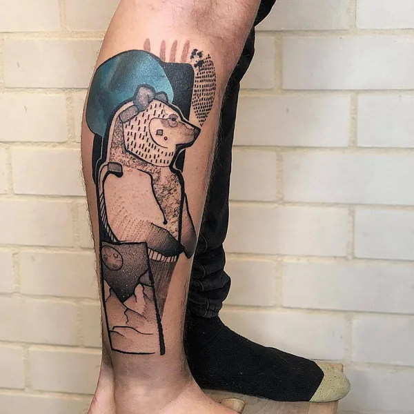 Abstract tattoo by Shiran Koro in New York City