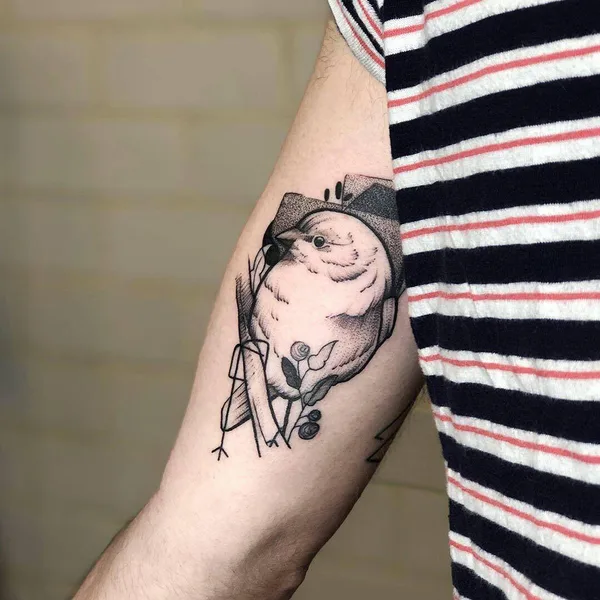 Abstract tattoo by Shiran Koro in New York City