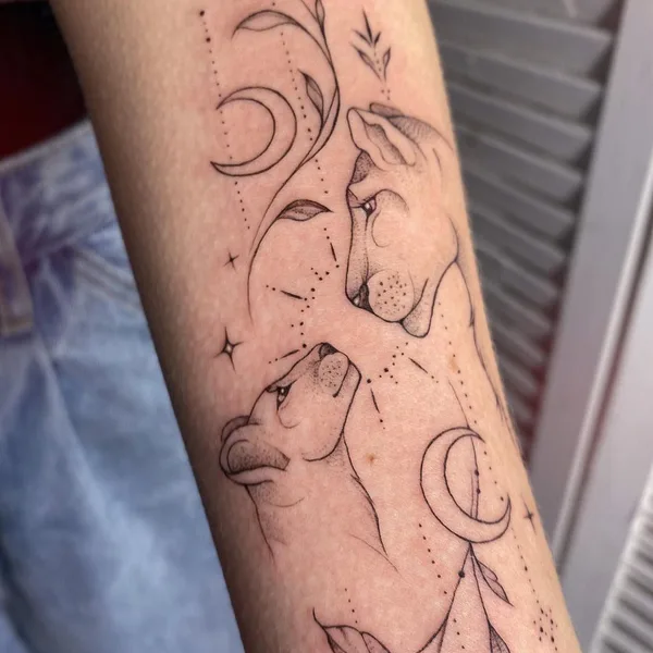 Graphic tattoo by Елизавета Захарова in Волгоград