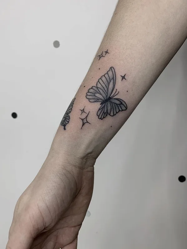 black and grey fineline татуировка на forearm #51472 | Тату мастер Света @sergadeeva_tattoo