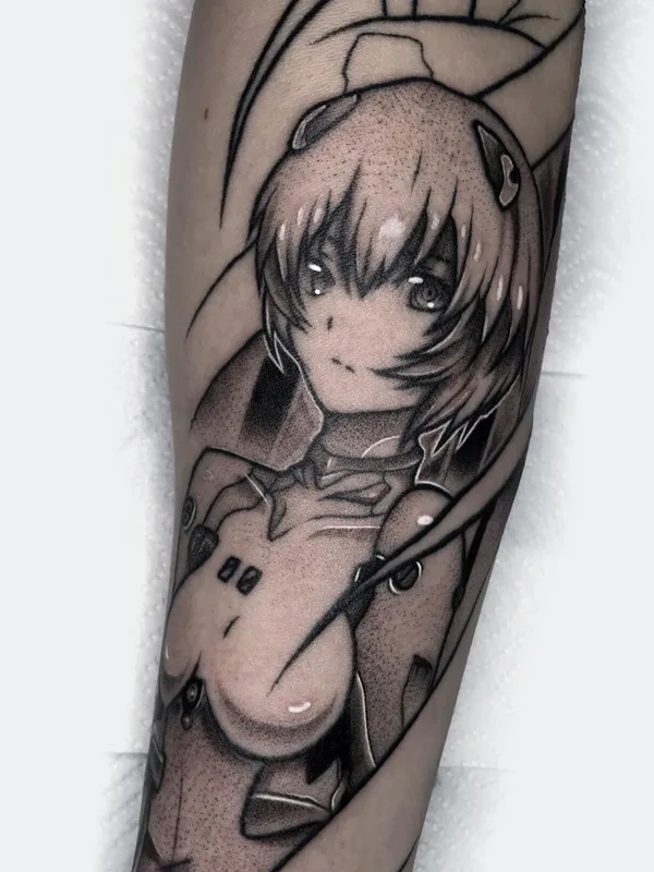 female black and grey anime 타투 부위 forearm #51501 | 타투이스트 Вадим Рассказов