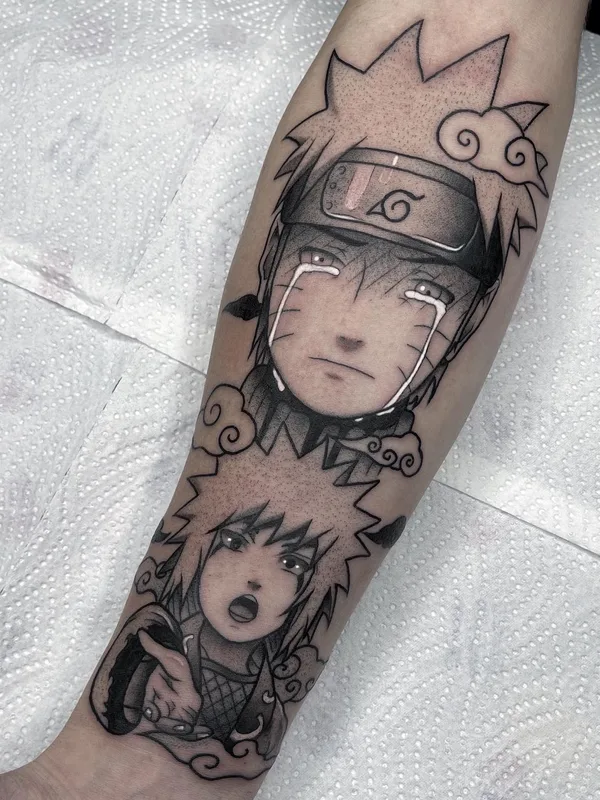 black and grey anime 타투 부위 forearm #51514 | 타투이스트 Вадим Рассказов
